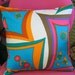 Vintage Barkcloth MOD and Bold Geometric Fabric Cover FREE Shipping