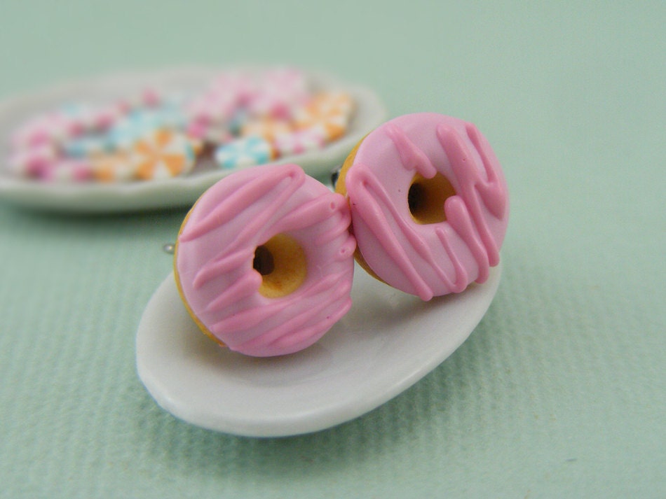 Too Pink Donut Studs / Post Earrings