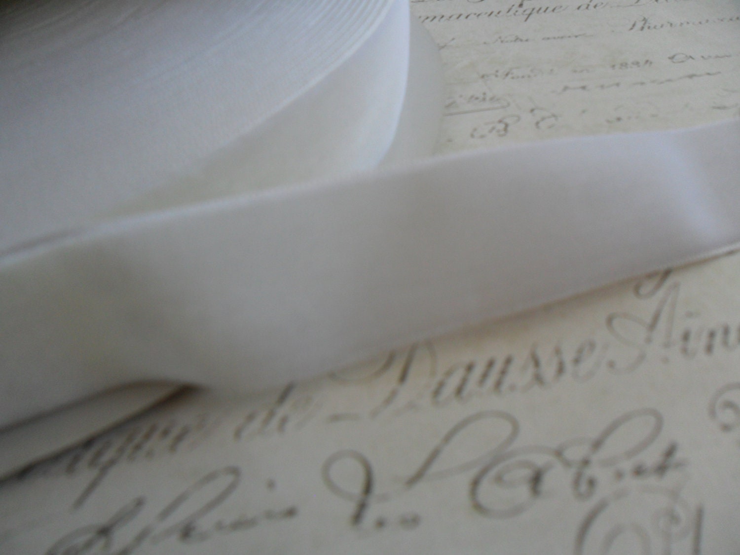 1.5 inch Marshmallow White Velvet Ribbon