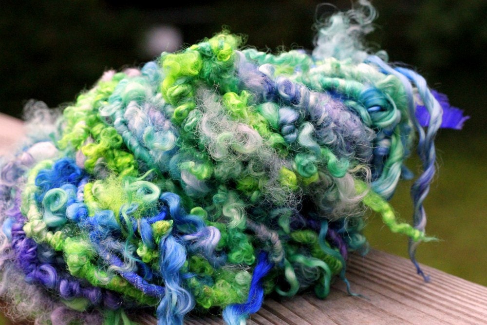 Handspun Art Yarn- Waterlillies- Signature TextureSpun Artisan Yarn