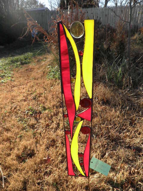 Stained Glass Garden Art - Sunset Canyon