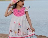 Girls Dress Pattern with Flutter Sleeve - How to Sew the Butterfly Dress PDF Sewing pattern