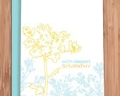 sympathy card / condolences / floral greeting