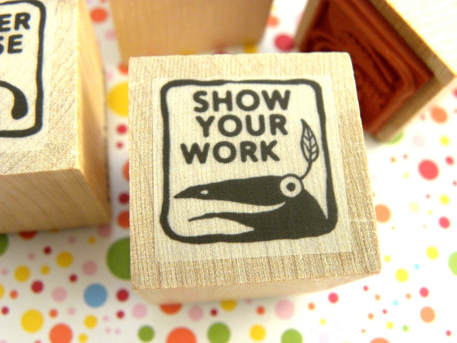 Show Your Work - Monster rubber stamp for teachers