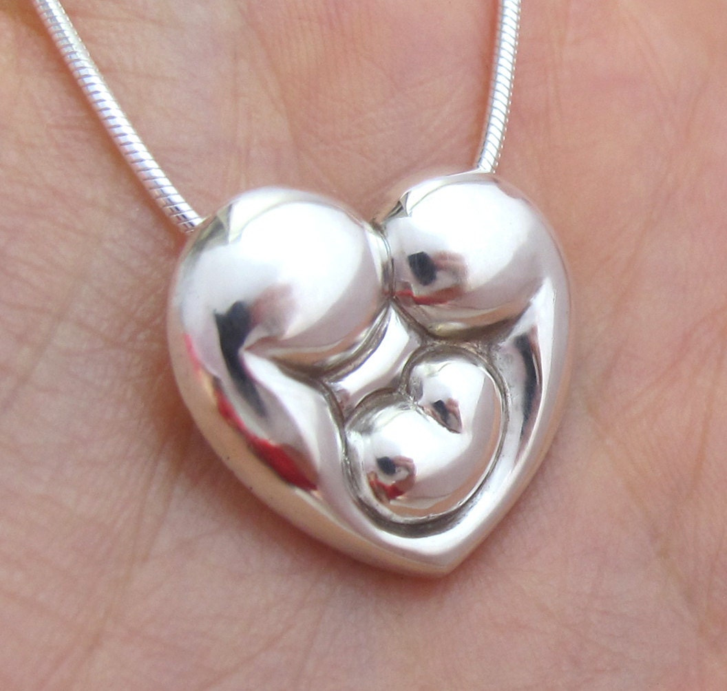 I Love Being a New Mom - Ready to Ship Mother's Day Gift - Family Necklace - Silver Mommy Necklace - Push Present - Handmade