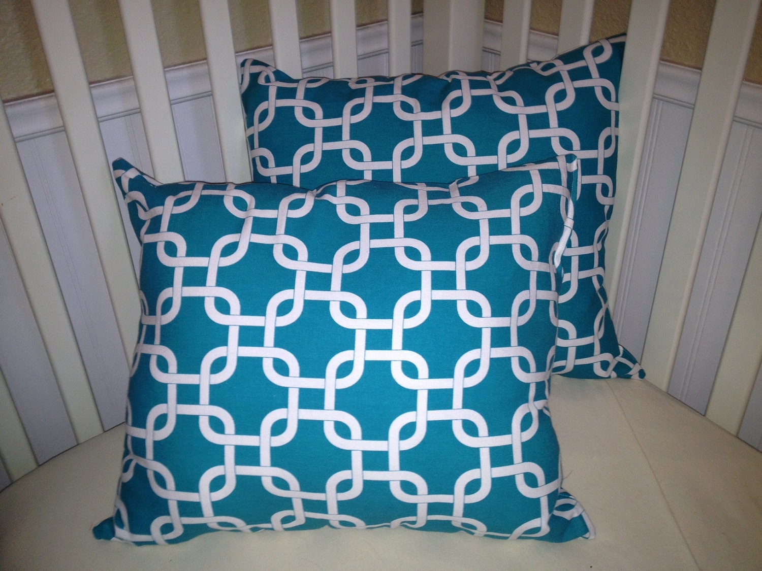 Turquoise Links Pillow