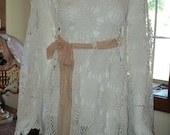 Boho, Prairie, Crochet Tunic Dress