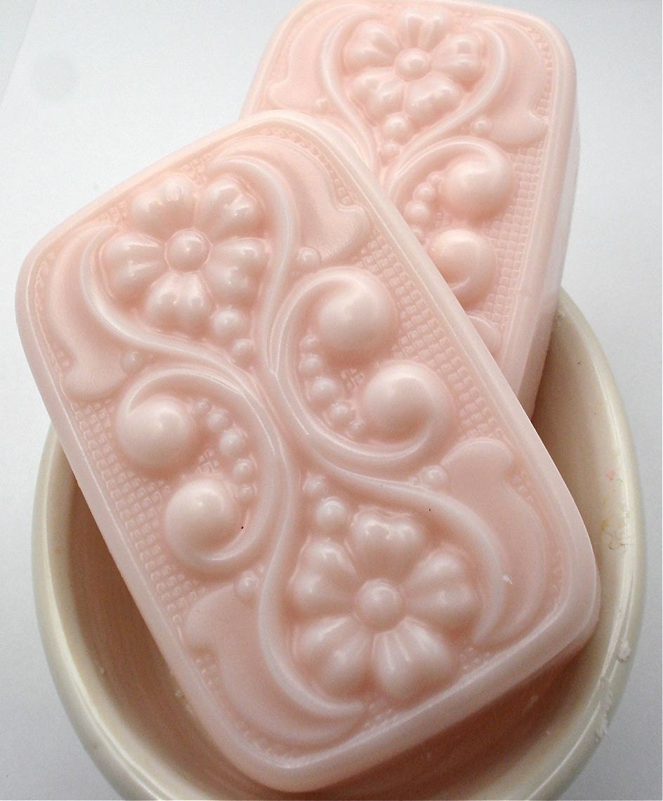 Karma (type) Shea Butter and Olive Oil Soap - Handmade Glycerin Soap with Victorian Design