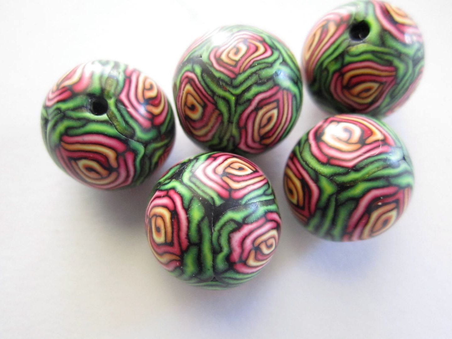 Rosy Posey Handmade Polymer Clay  Beads Jewelry Supplies