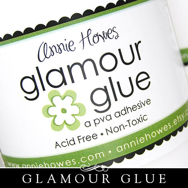 4 oz Bottle of Glamour Glue. EXCLUSIVE. Archival PVA Adhesive. Dries Clear and Flexible. Made in USA