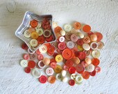 100 Creamy Dreamsicle Buttons in Vintage Jello Tin Star Mold