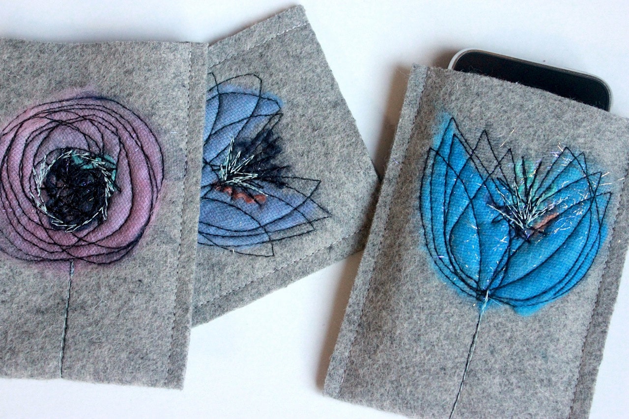 Felt iPhone Sleeve - Periwinkle Blue