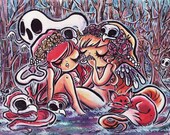 Print 11x14 - Stranger Illustration for the Michael J. Epstein Memorial Library Art Exchange
