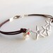 Starfish Jewelry Bracelet, Silver Starfish Charms, Beach Jewelry, Personalized Family Bracelet, Friendship Gift, Gift for Her
