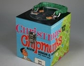 Christmas with the Chipmunks CD Case or Keepsake Box Handmade from Recycled Record
