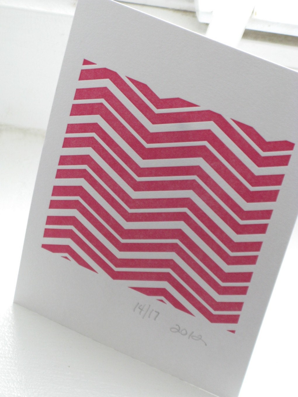 Chevron 5" x 7" letterpress print