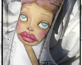 Free-Form Fabric pillow- Girl
