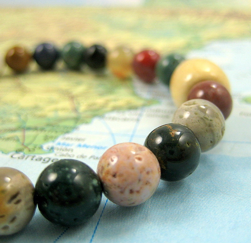 Prajna Infinity Mala Bracelet for Men in Multi-colored Gemstones