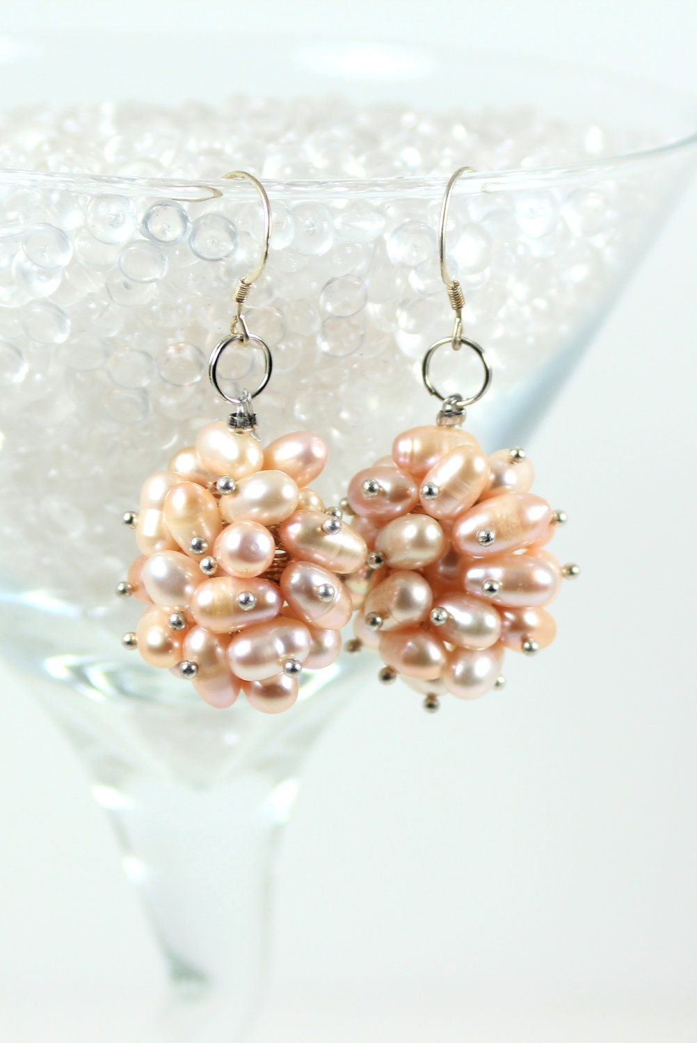 Bridal Earrings Chunky Pearl Dangles