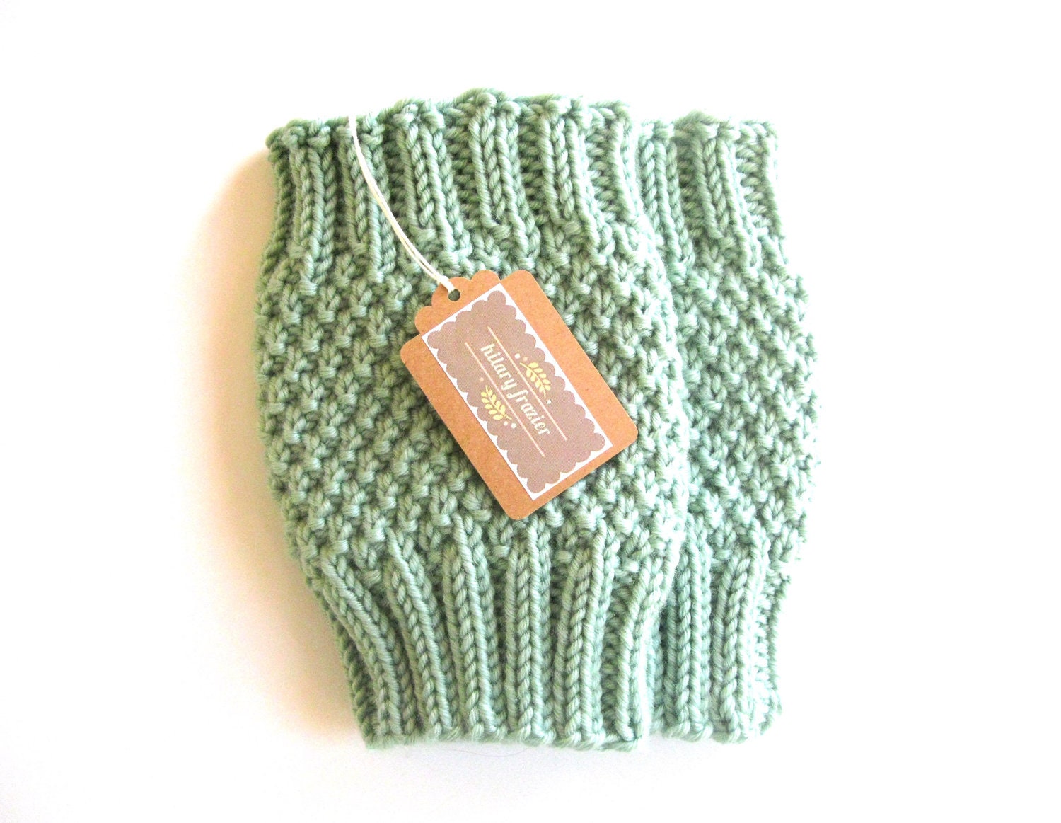 Knitted Boot Cuffs - Mint Knit Boot Cuffs - Leg Warmers - Mint - Boot Toppers - Knit Boot Socks