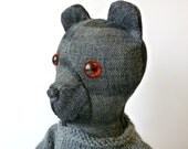 Mr Ted In Charcoal Denim With Grey Knitted Pullover