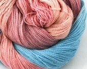 Hand Dyed Angora Silk Laceweight Yarn 435yds 50g Porcelain Figurine