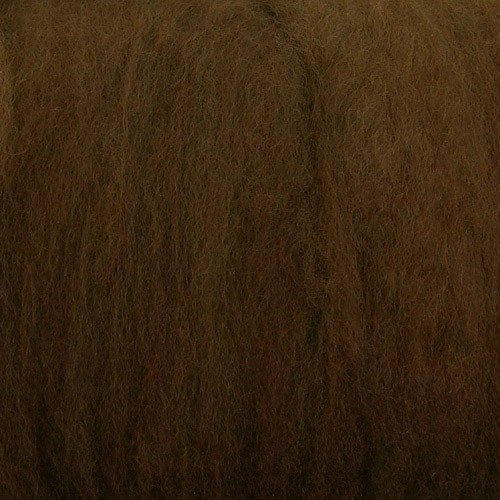 2 oz Grizzly Brown Dorset Wool Batts