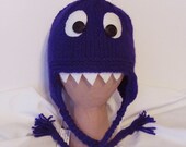 Purple Brainsucker Monster Hat - Fits 8-10 Year Old