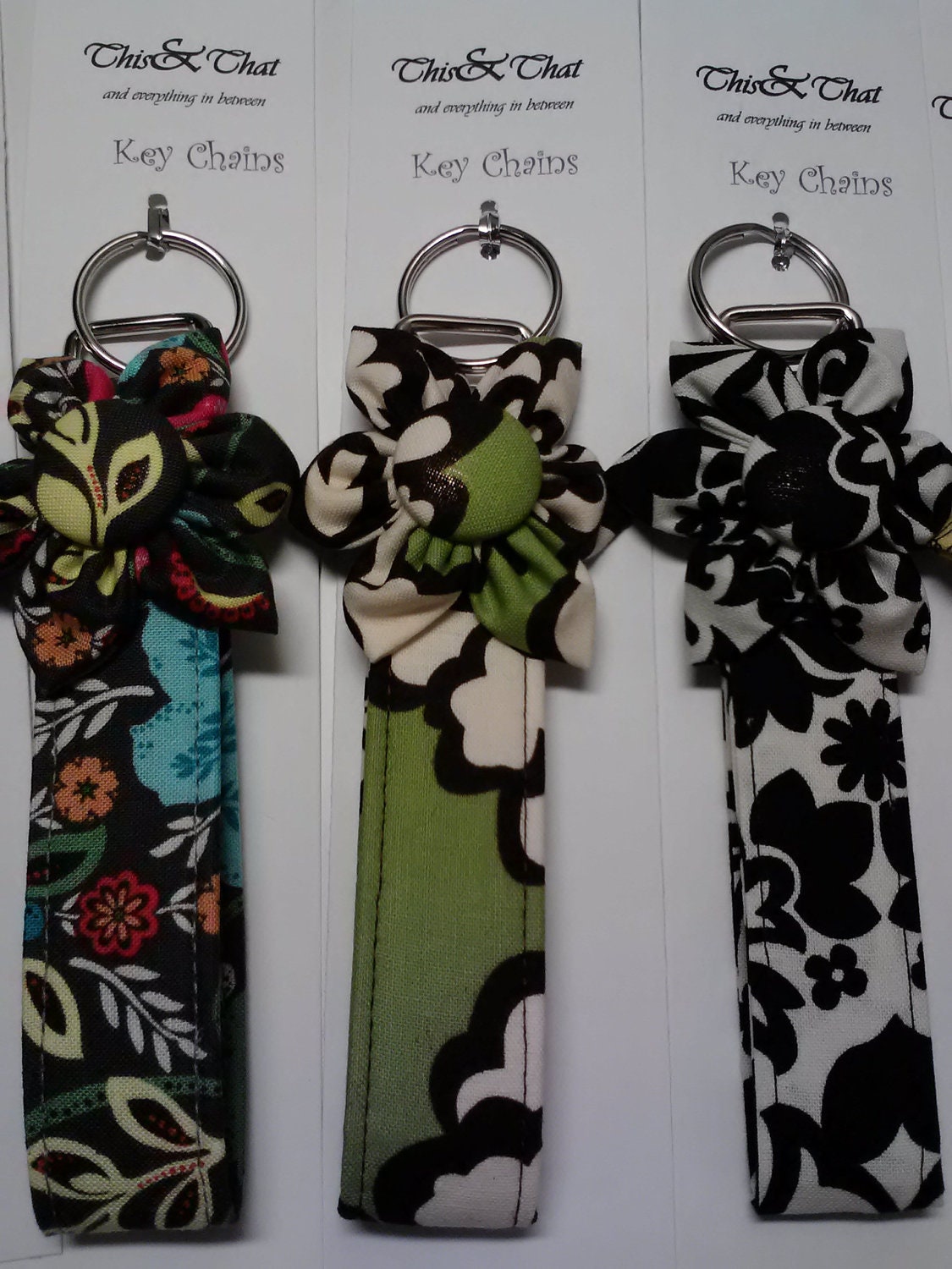 Flowered Fob Keychain