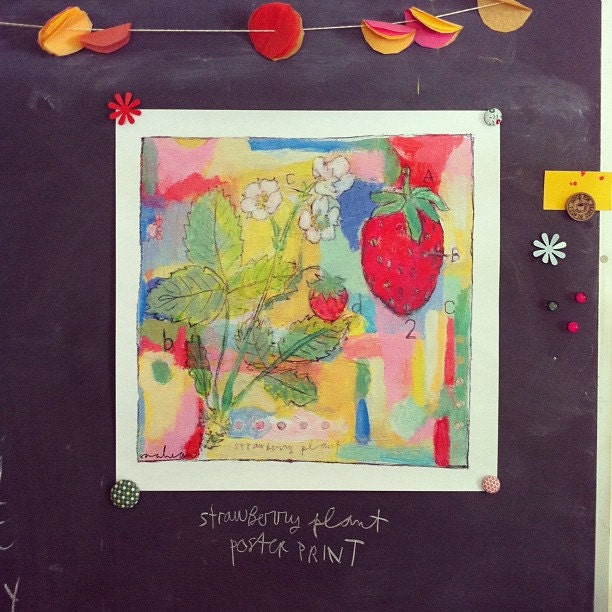 POSTER PRINT - strawberry plant