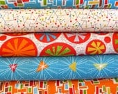 Mod Century - For Moda - Triangles and Lines - Fat Quarter Set - 3 Prints - 7.50