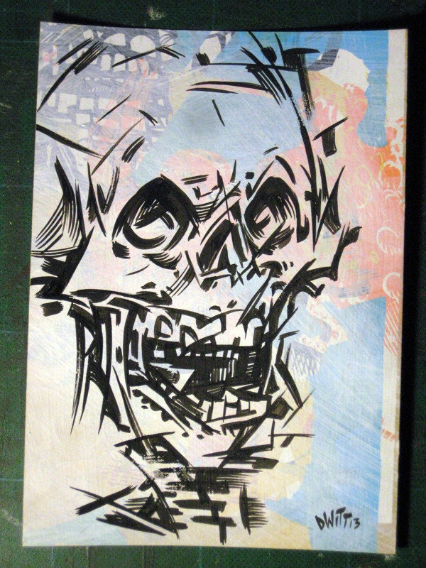 Portrait no.377 original ink drawing