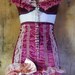 Purple girdle skirt lace burgundy satin ruffles bow vintage victorian romantic small medium by vintage opulence on Etsy
