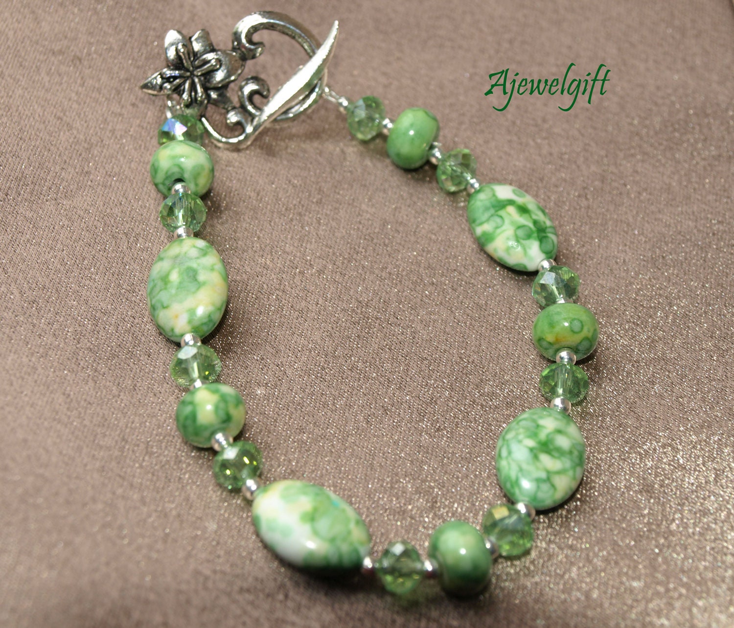 Marbled Green Bracelet 12-41