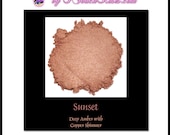 Sunset - Mineral Eye Shadow 10g jar - Deep Amber with Copper Shimmer
