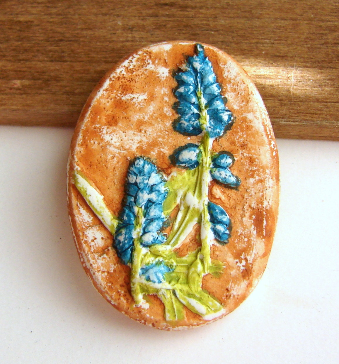 Handmade Polymer Clay Pendant/Focal - Imprint Series