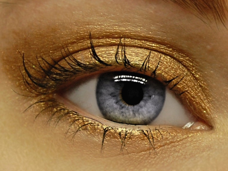 Moving SALE - Bronze Eyeshadow . CITRINE Mineral Eye Shadow - Yellow Topaz / Citrine Birthstone - Fall Collection - 10 gram jar