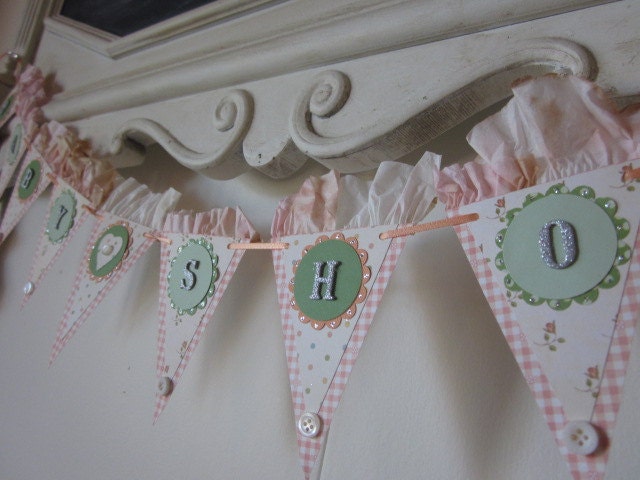 Baby shower party banner garland