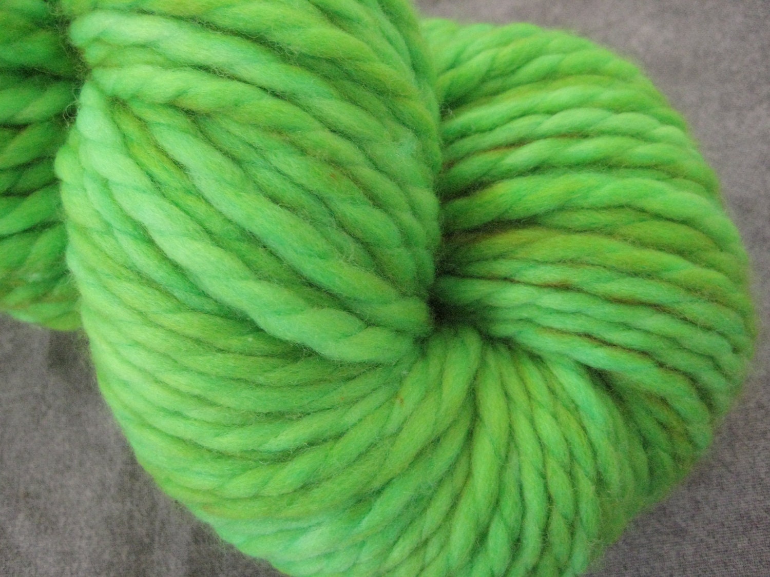Hand Dyed Bulky Yarn - Merino/Acrylic - 110 yards - "Zombie Snot"