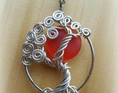 Sunset Tree of Life Necklace-sterling silver-Sun in a tree necklace