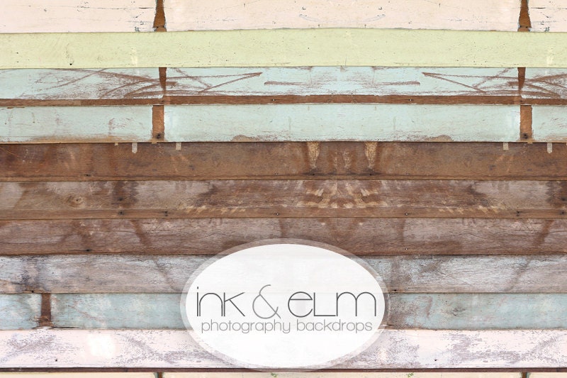 Photography Backdrop 5ft x 5ft, Vinyl Photography Floordrop or Backdrop, Vintage Shabby Chic Colored Wood Planks, Photo Prop,  "Candy Man"