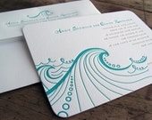 Big Wave Wedding Invitation - Letterpress (Sample)