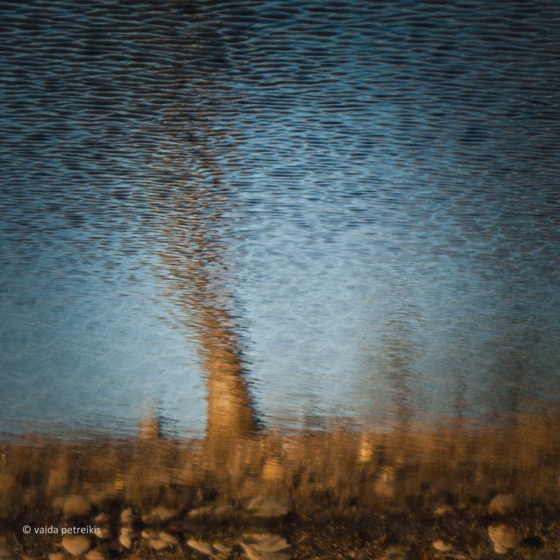 Nature photography, Fine art photography, Wall art, Fine art print 6x6 inches, Abstract soft landscape image, denim blue and natural brown