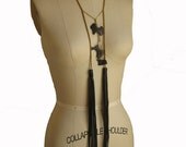 Leather Fringe & Chain Ford Necklace (Made to Order)