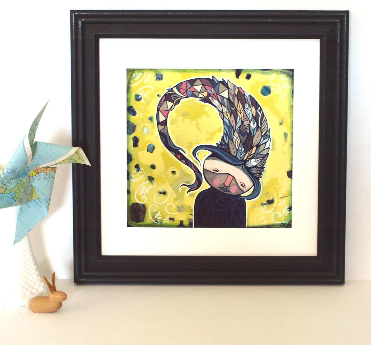Wind in Hair- Art Print- Acrylic-Archival Print-10x10