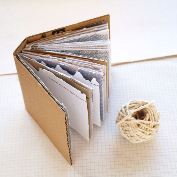 Mail Art Book - Recycled Paper Notebook