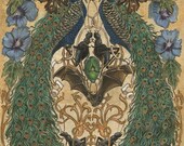 Peacock Message - 8 1/2 x 11 Print