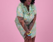 Pasteleria Floral Housedress - Plus Size Vintage -  2x 16 18 20