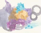 abstract painting on paper- once