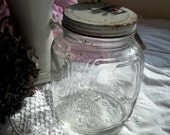 Morrell Jar Canister Ribbed with metal lid